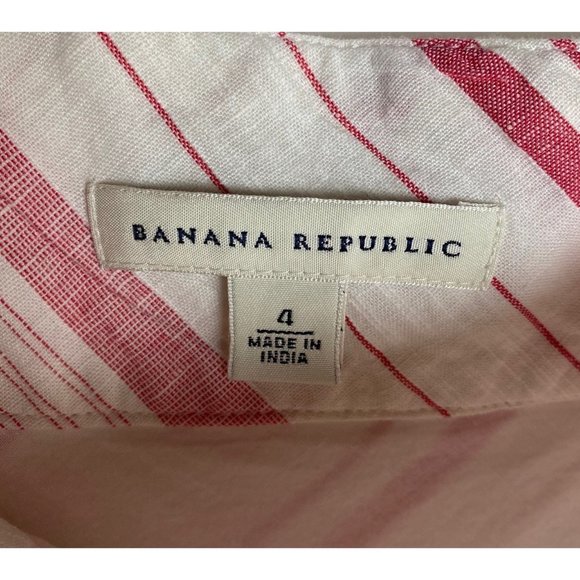 Banana Republic Women's Skirt White Strawbery Flared Bottom Eyelet Trim Size 4 - Picture 3 of 8